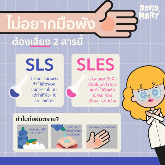 SLS, SLES ทำไมอันตรายต่อผิว sls อันตรายไหม - David and Mary