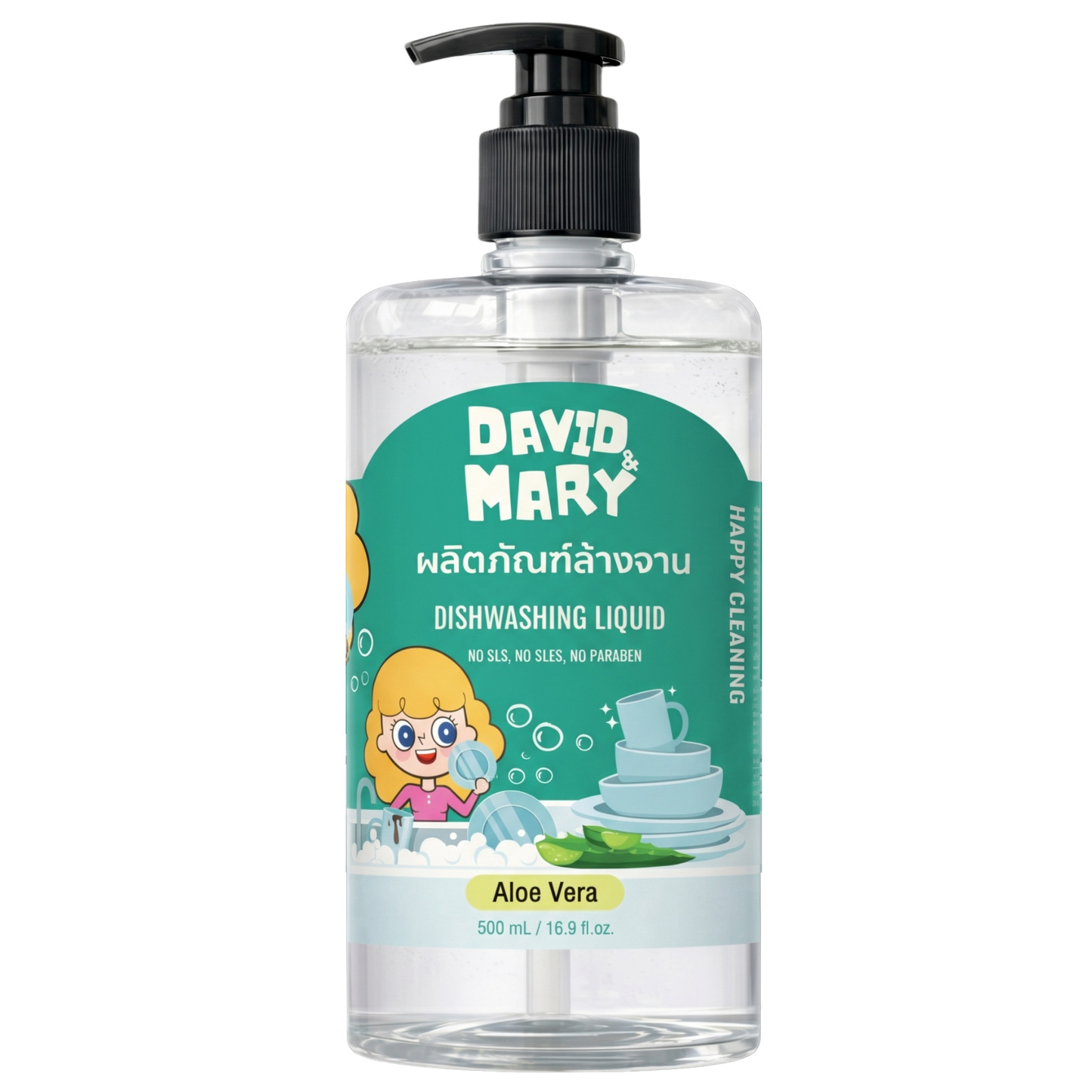 น้ำยาล้างจาน David & Mary กลิ่น Aloe Vera